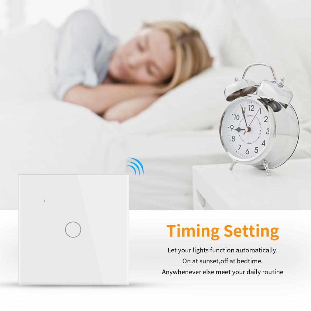 Bingoelec New Arrivals Neutral &Live Wire Alexa Tuya App Wifi Smart Touch Switch Wall Switch