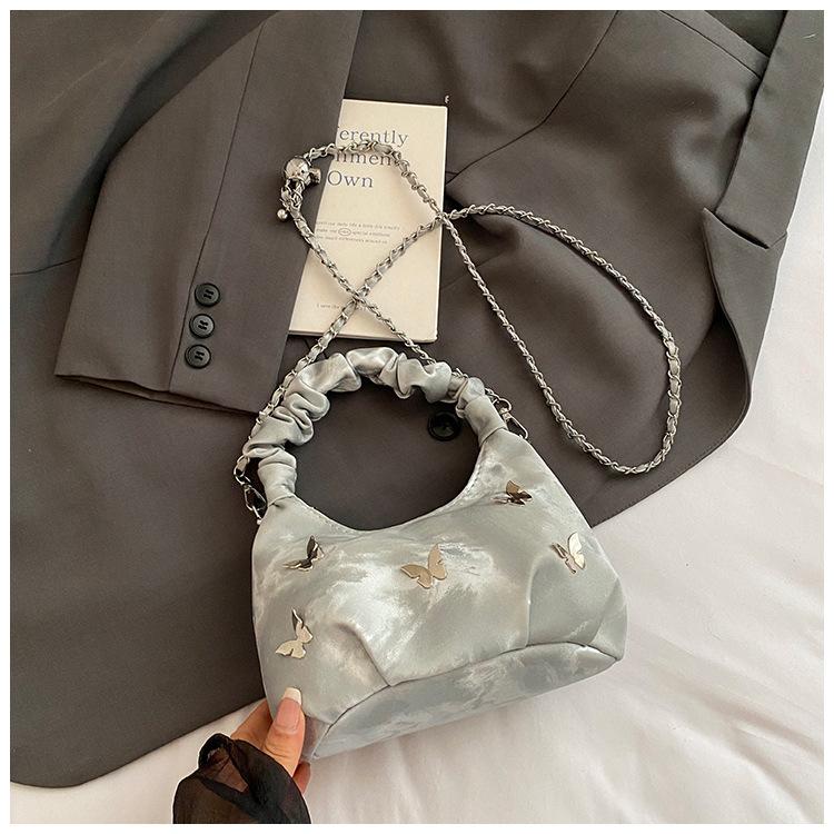 Summer Trend Small Bag Women's 2025 New Fashion Versatile Crossbody Bag One Shoulder Underarm Folds Portable Dumpling Bag
