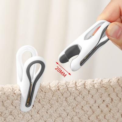 12Pcs Clothes Pegs Dry Quilt Single Clothespins Household Cotton Quilt Hanger Fixed Large Windproof Clip Clothe Folder Organizer