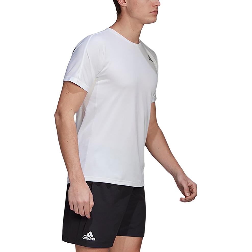 adidas T Shirts Men's White Crew Neck Moderate GK4320