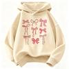 Pink Color Bow Design Hoodie Children's Sweatshirt for Boys Girls Autumn Casual