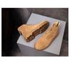 2024 High-Top British Martin Boots: Men’s Retro Cow Suede with Inner Height Increase and Thick Sole