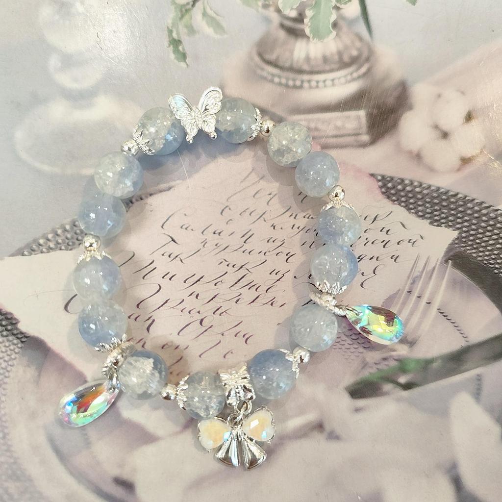 Festive Holiday Christmas Tree Bracelet with Lampwork Beads