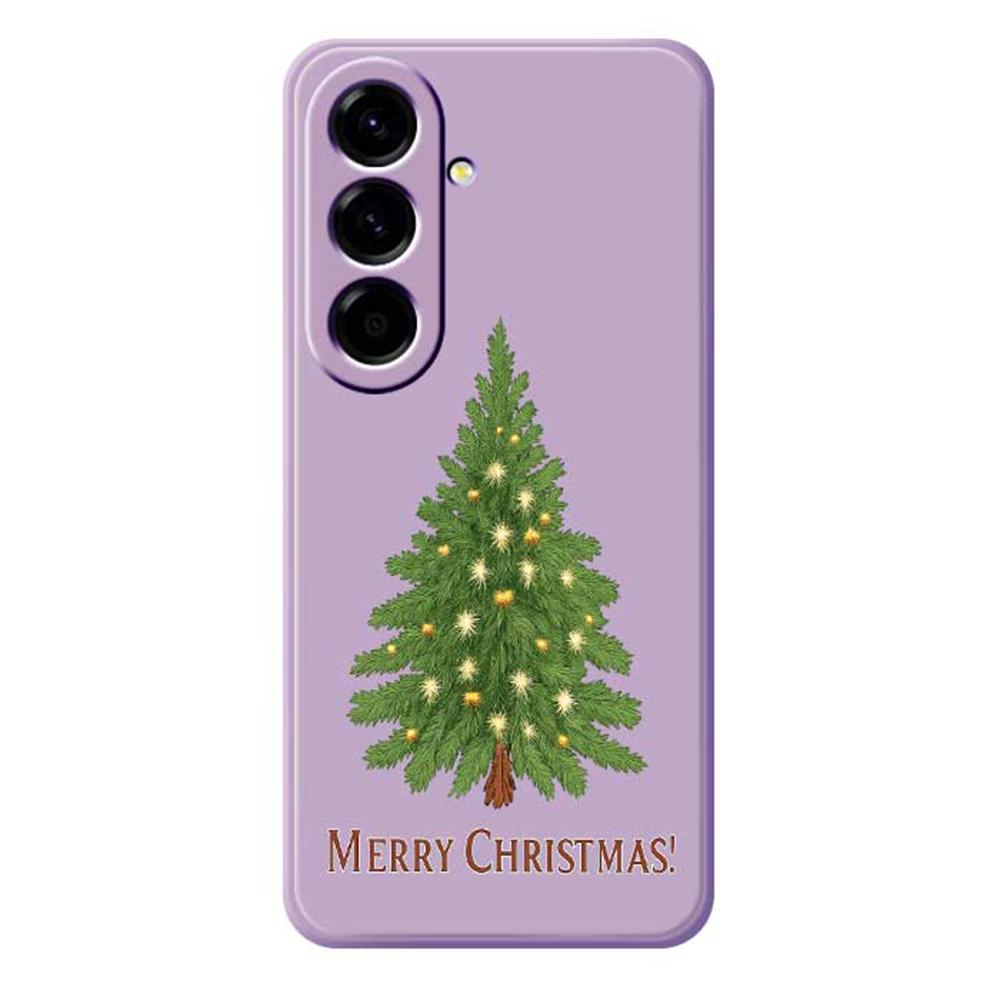 For Samsung Galaxy A56 5G Case Christmas Tree Pattern Printing Straight Edge TPU Phone Back Cover