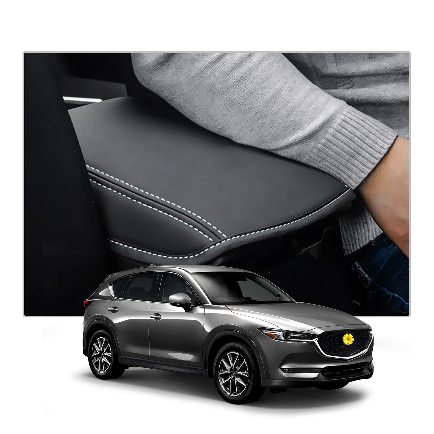 

armrest cover for the Mazda Generation KF Console Box Comfortable to the Easy [CDEFG] Custom-designed CX-5 (2nd Series) - Protector, Touch, белый