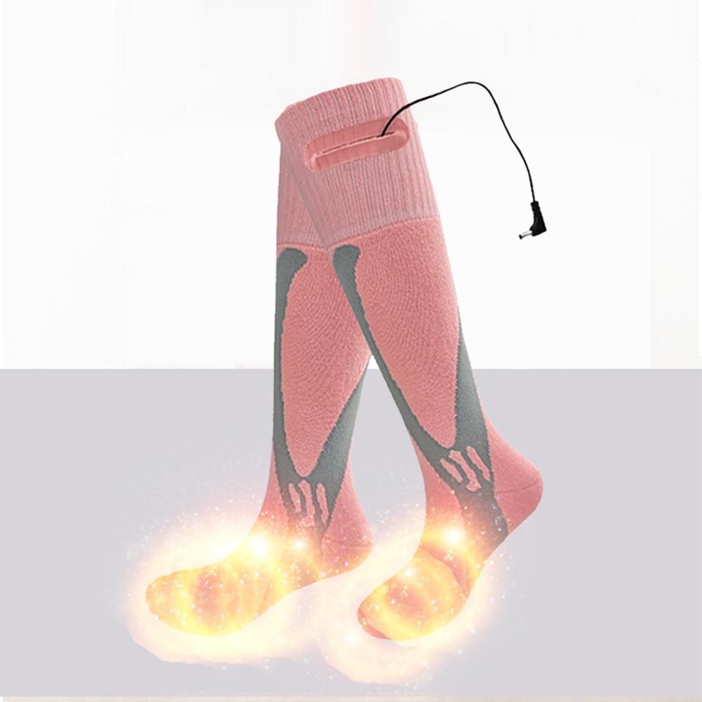 Electric Heated Socks Battery Heated Socks Fast Heating Rechargeable Skiing Sock Breathable Warm Winter Socks for Camping Hiking