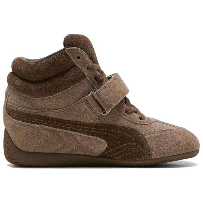 Puma Speedcat Keilabsatz Ton in Ton Sanddüne Alpinweiß Damen Sneaker Braun 408118-01