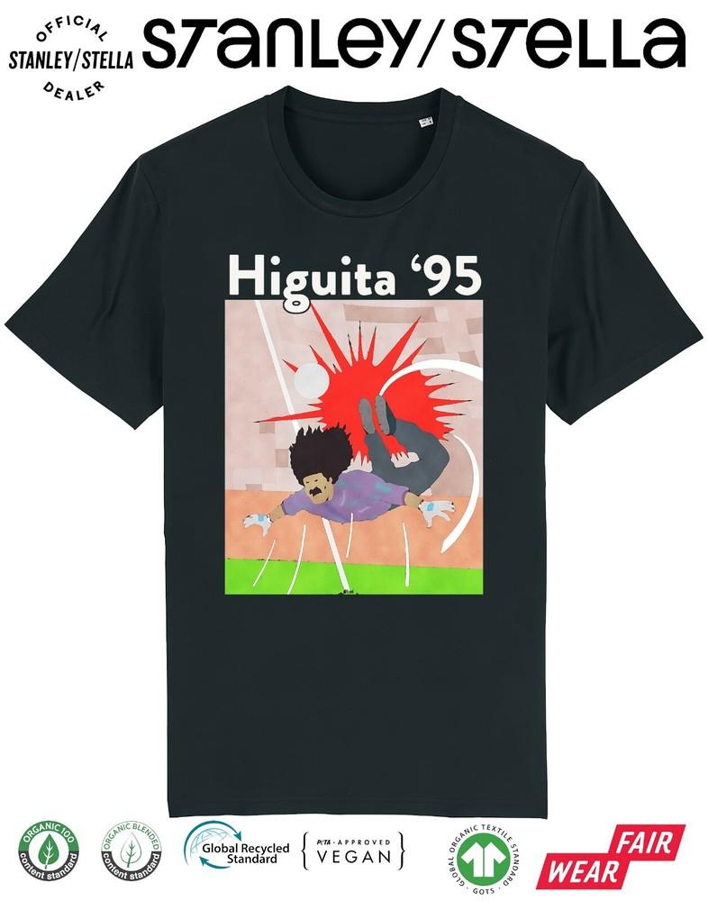 

Rene HIGUITA 95 Mens Football T-Shirt Scorpion Kick Colombia Cult Hero M
