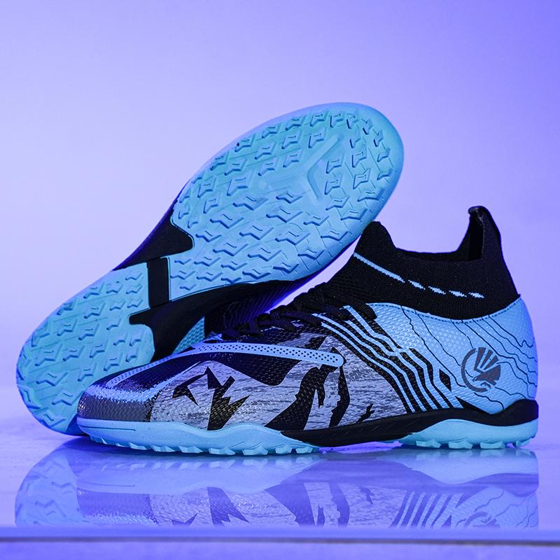 Men's High-top Sock Mouth Football Shoes Youth Sports Shoes Football Training Shoes Art Makeup Lawn Children Football Boots