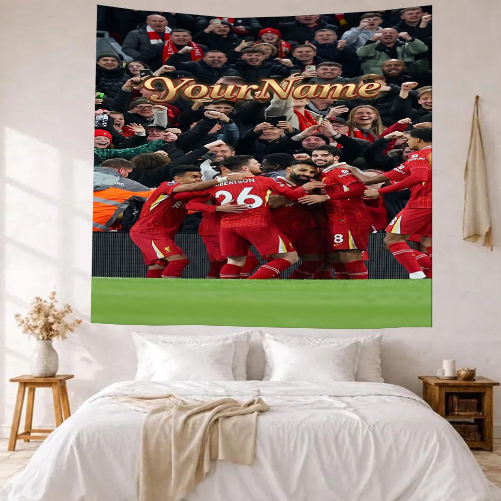 Liverpool Custom Ditt Navn Vægdekoration Vægtæppe Kunst Til Kæledyr Mindesmærke Fødselsdag Bryllupsfest Baggrund Familiegave