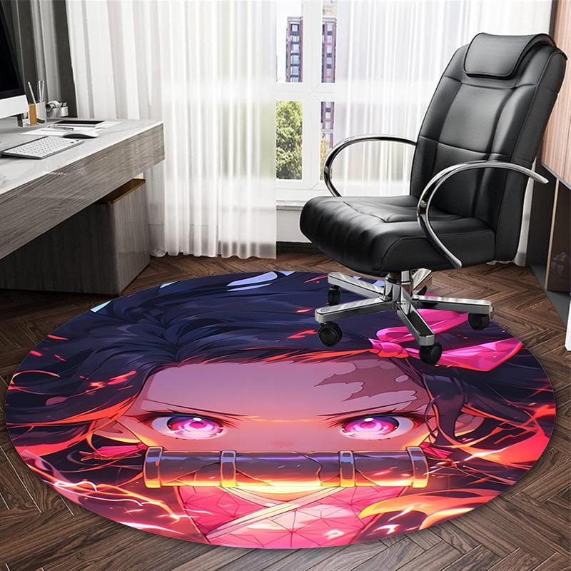 1pc nezouko Carpet, Round Rug, Comfortable, Suitable for Entryways, Living Rooms, Office, And Bedrooms, Christmas Decoration