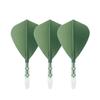 CUESOUL ROSTAK57 T19 Series Integrated Shaft Kite Shape Set of 3 Two-Tone Dual-Material Flights, Series, (Dark Green) CS-AK57FZ3M