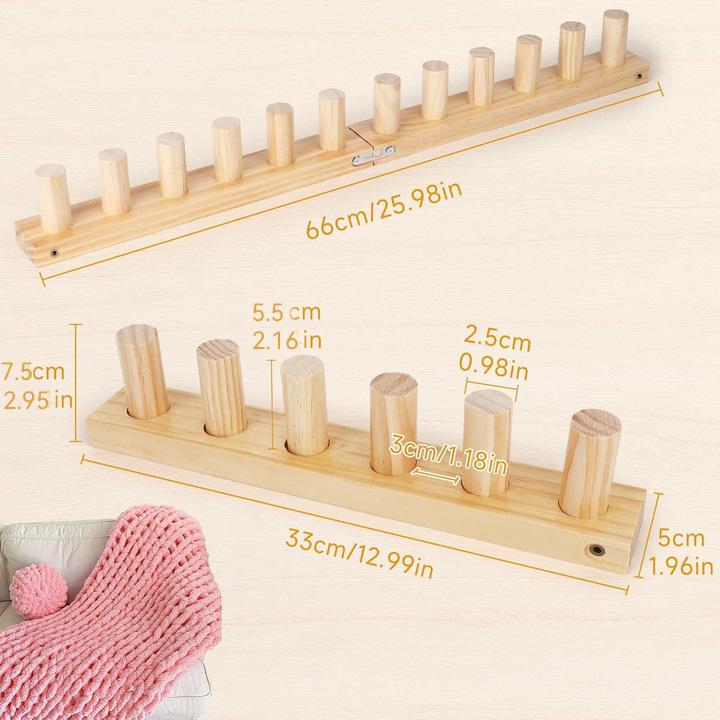 Wooden Handmade Knitting Tools: Square Single-Head Yarn Short Needles for DIY Weaving, Towels, and Tapestry.
