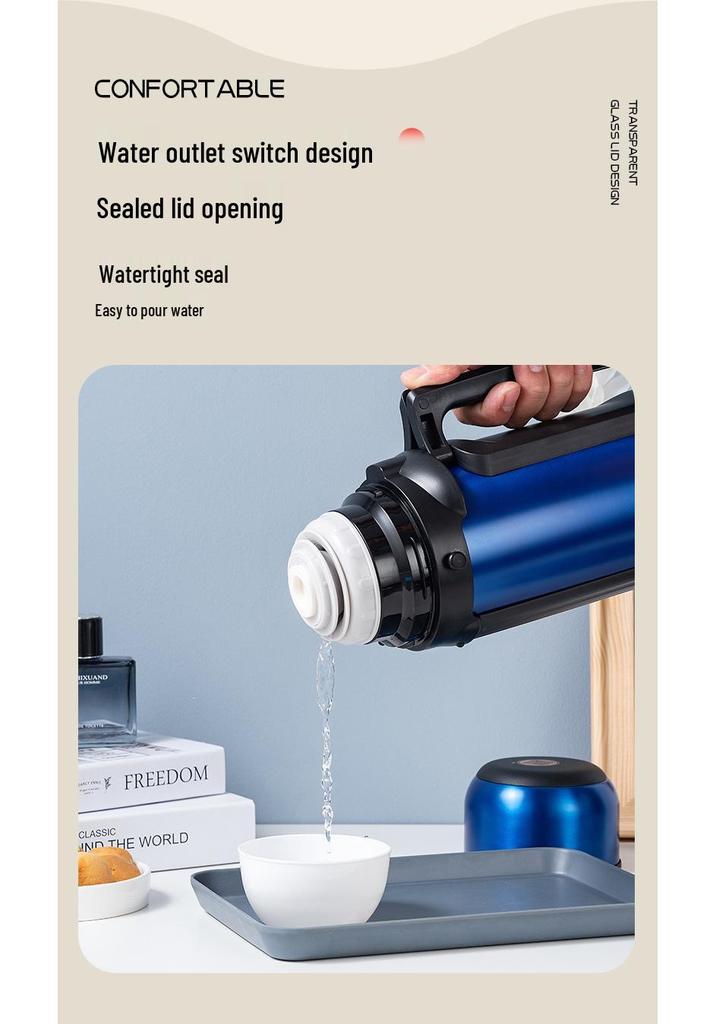 1500ML Stainless Steel Thermos Flask - Large Capacity, Portable for Car & Home Use