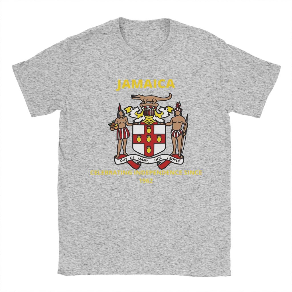 Unisex T Shirt Jamaica Coat Of Arms   TShirts Harajuku  Summer Tee Shirt Vintage Cotton Clothes Gift Idea