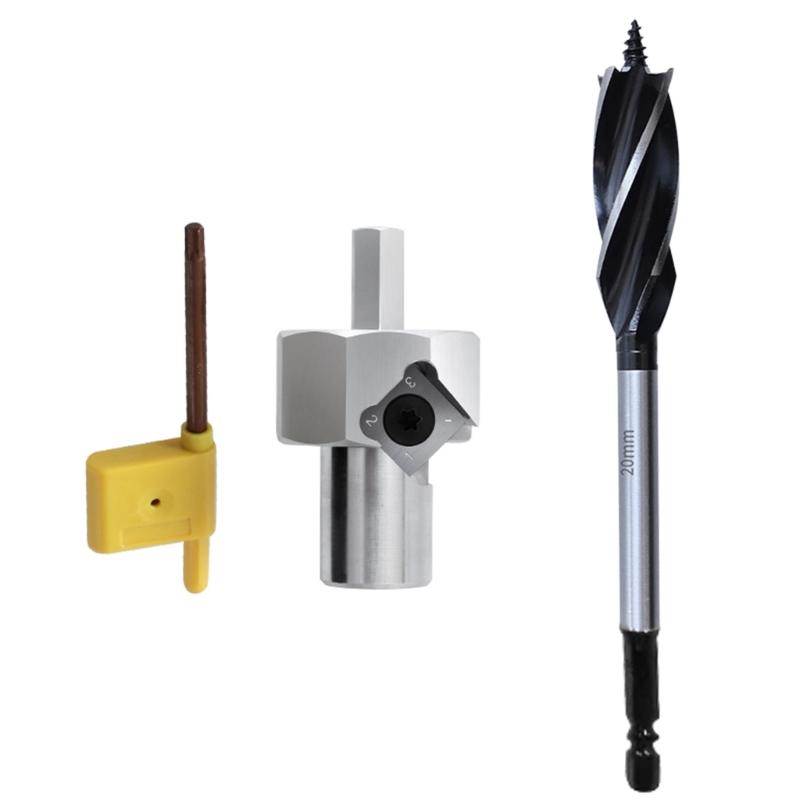 Benches Dog Hole Chamfer Reamer Tool Stainless Steel Dog Hole Chamfer Reamer for 20mm Dog Holes Polishing Finish Dog Hole