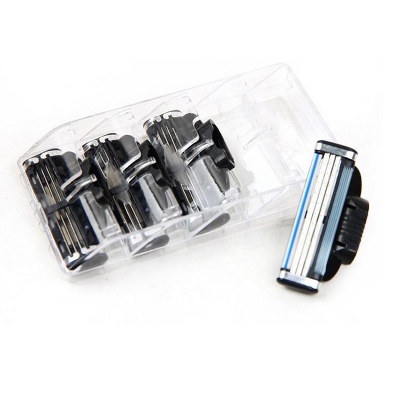 4 Stück/Lot Layer Rasierklingen für Männer Neu 3 Gile Mach Rasierklinge 3 Ersatzkopf Schönheit Bart Nachfüllungen