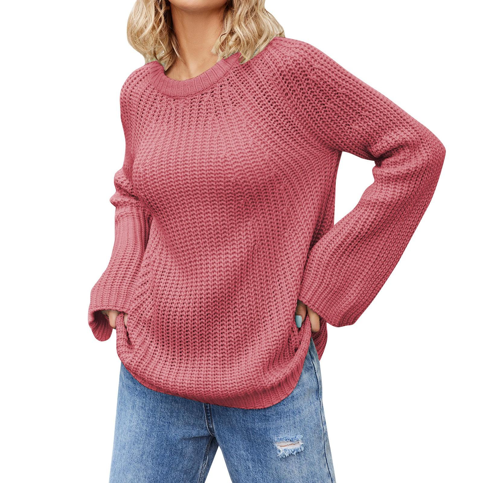 

Женская повседневная мода с принтом, длинный рукав, пуловер, рубашка, топы XL розовый