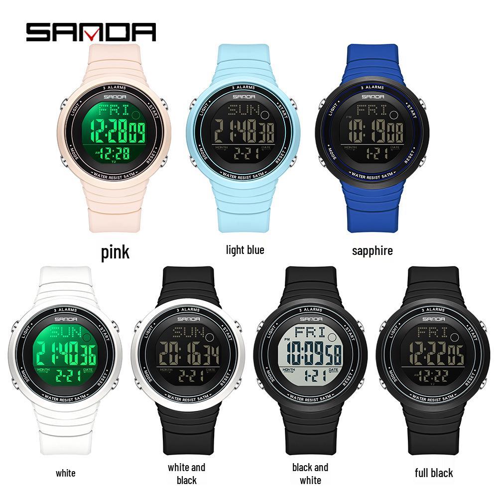 Sanda Waterproof Multifunction Luminous Sports Watch - Unisex Outdoor Fashion with Alarm Clock