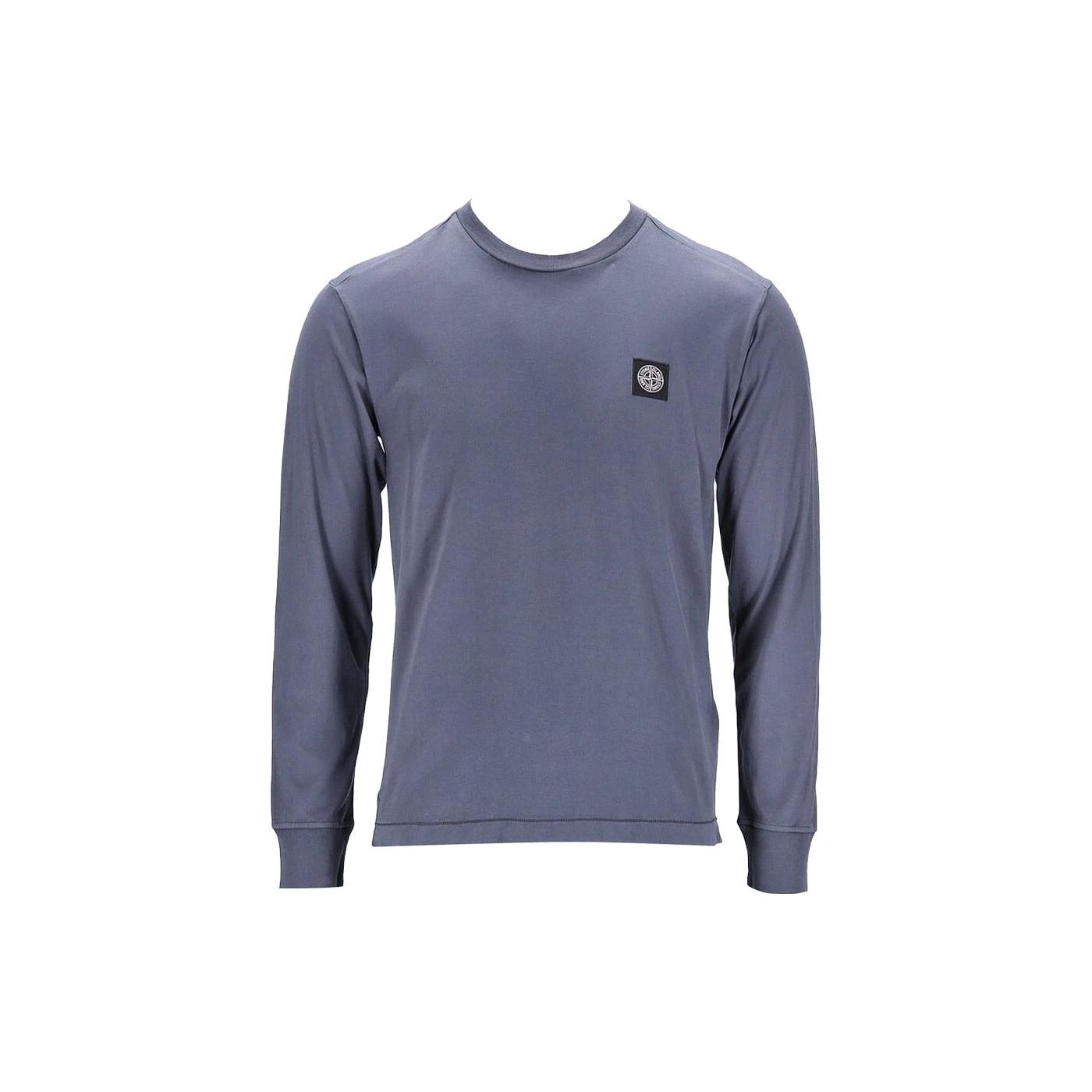 Stone Island Effen Kleur Ronde Hals Lange Mouwen T-shirt Heren Tops 791522713-V0062 S