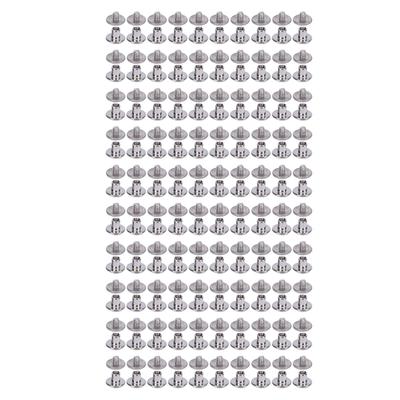 100 Sets Rivet and Screw M3 Stainless Steel Flat Round Head Rivet Fastener Set for Leather Crafts