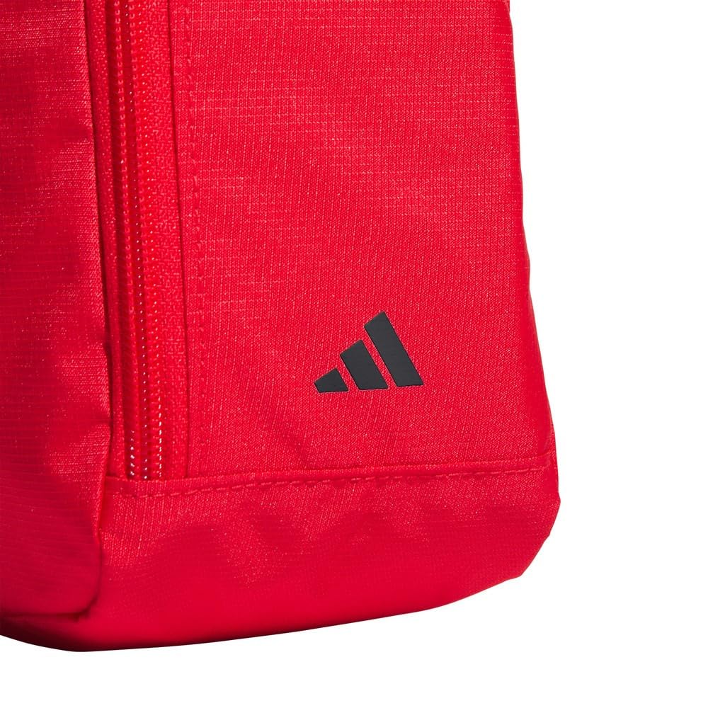 Bolsa para zapatos de golf Adidas Golf con logotipo llamativo, color rubí puro