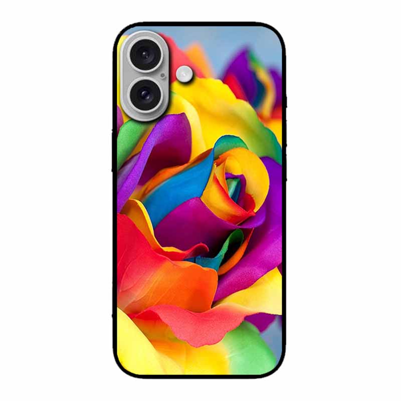 For Iphone 17 5G Case 2025 6.3" Bag Flowers Black TPU Silicone Soft Back Cover For Iphone 16 Plus 17 Phone Case Shockproof Shell