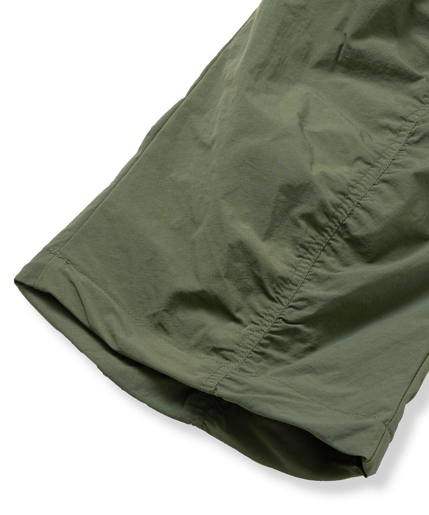 BROWNBREATH Tag Nylon Shirring Pants - Khaki