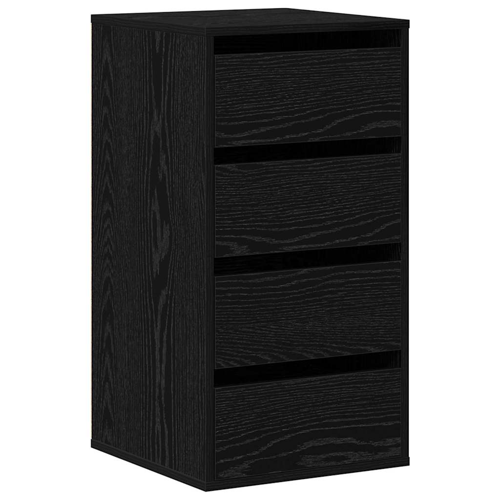 Drawer Cabinet Black 40 x 41 x 76 cm Engineered Wood