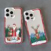 Coques de téléphone transparentes de luxe dessin animé Noël pour IPhone 11 12 13 Pro Max 14 15 Pro Max Plus X XR XS Simple Père Noël Coque transparente