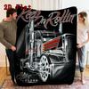 Truck 2D Flat Pattern Flannel Blanket High quality All Seasons Warmth and Comfort Perfect for Christmas Gifts.MMT0918331