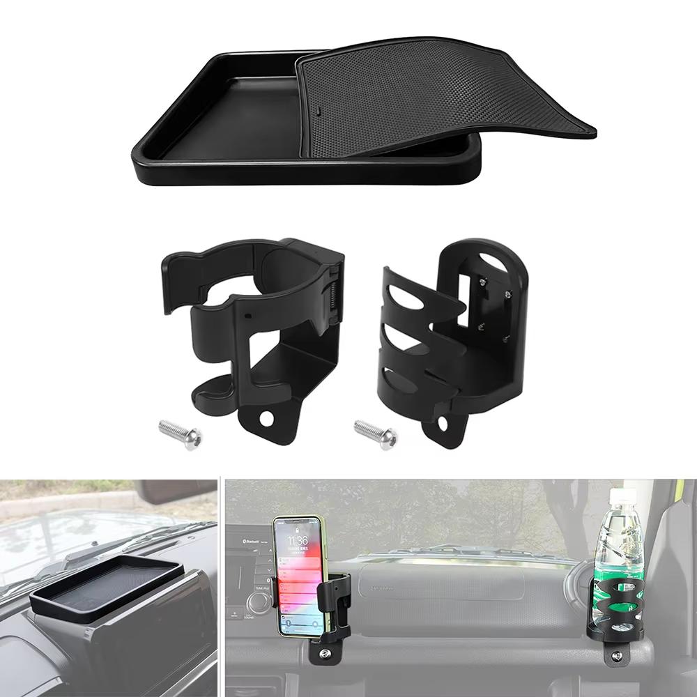 Dashboard Storage Tray Cup Holder Phone Bracket for Suzuki Jimny JB64 JB74 GL XL -2025 Center Console Car Mount Accessories