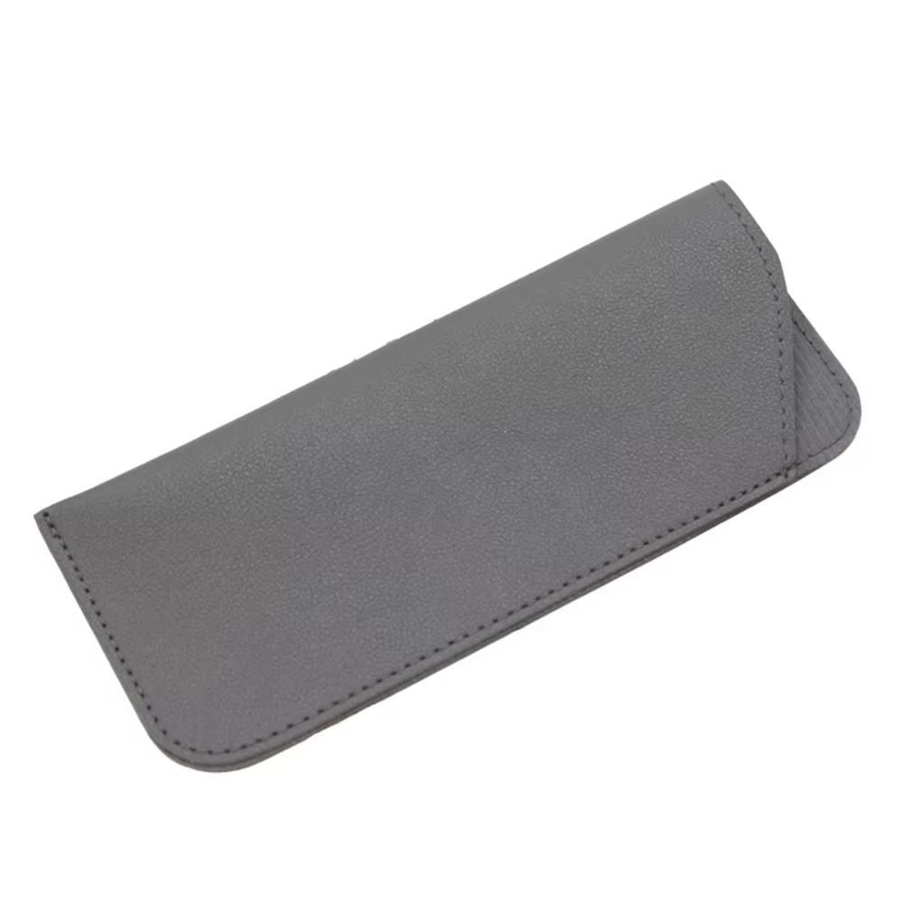 

Soft Glasses Bag PU Leather Sun Glasses Pouch Portable Eyeglasses Case Holder серый