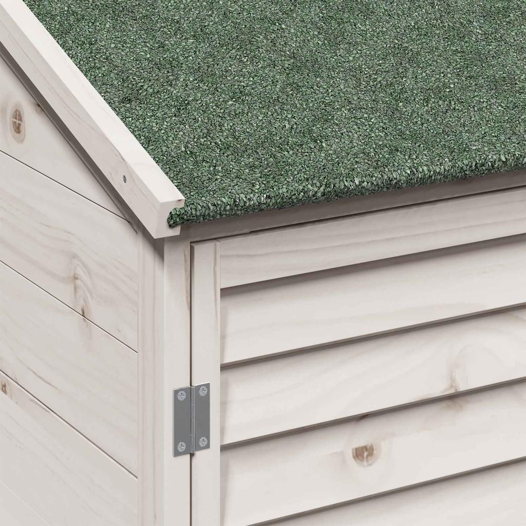 Garden Shed White 59 x 56 x 113.5 cm Solid Spruce Wood