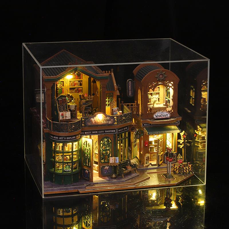 Twilight Bookstore DIY Miniature Model - Handmade Assembly Toy Ornament Gift
