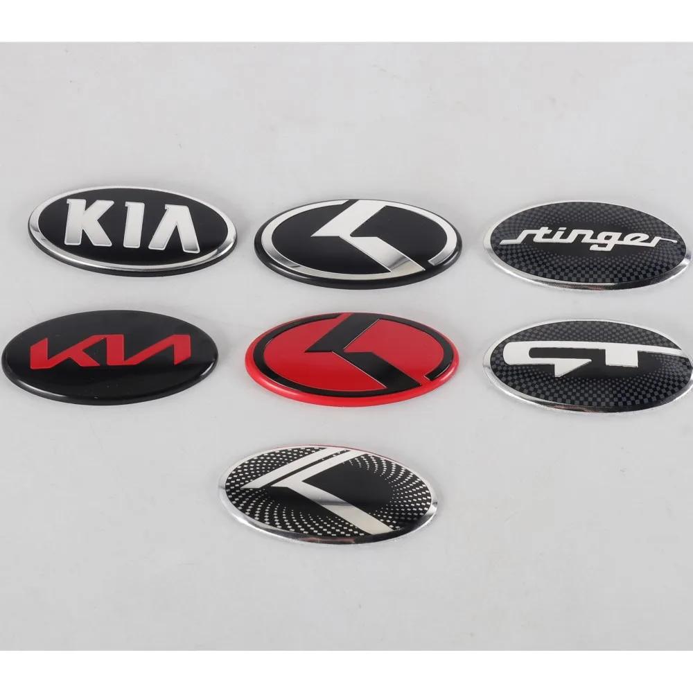 TQCX7 61MM 3D Aluminum Emblem Car Steering Wheel Badge Sticker For New KIA GT K STINGER Sportage Niro Rio Ceed Cerato Soul Sorento KX5