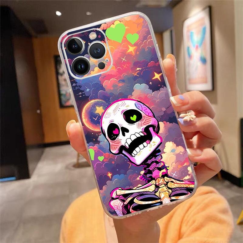 Skeleton Phone Case For iPhone 17 Pro Max Air 17 16 15 14 13 Pro Max 15 16 Pro 15Plus
