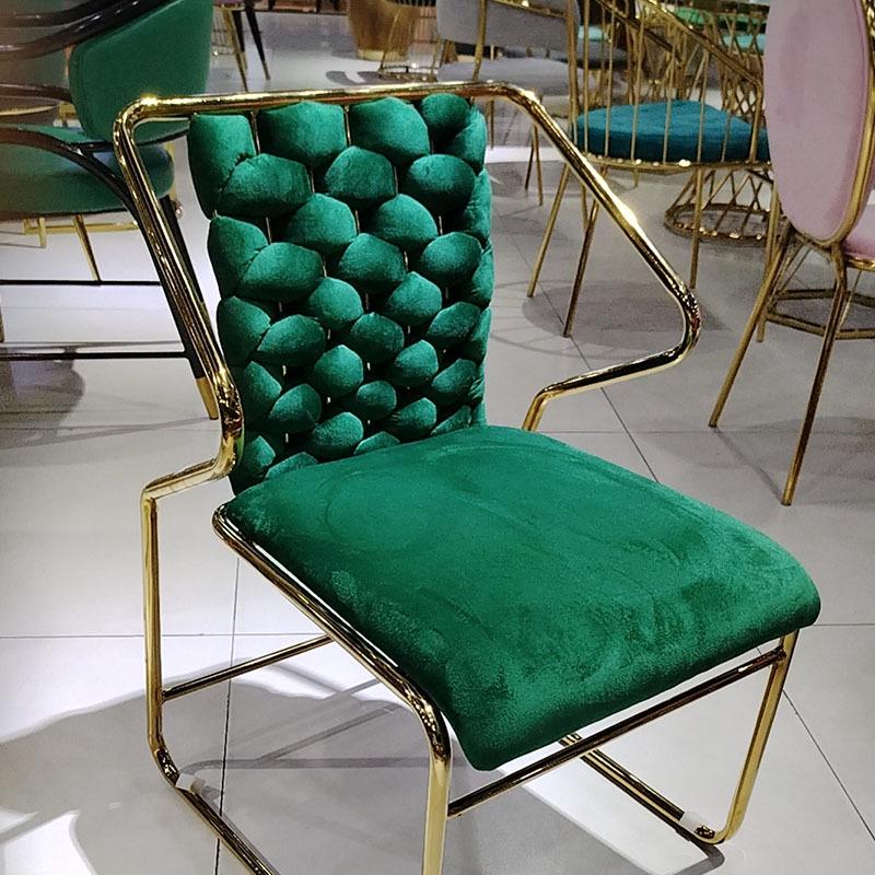 Nordic Light Luxury Upholstered Dining and Makeup Chair for Living Room, Bedroom, or Dressing Table