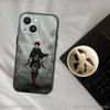 Levi Ackerman Attack On Titan Phone Case For iPhone 17,16,15,14,13,12,11,Pro,XS,Max,XR,Plus,E,SE4,Mini Black Soft Cover