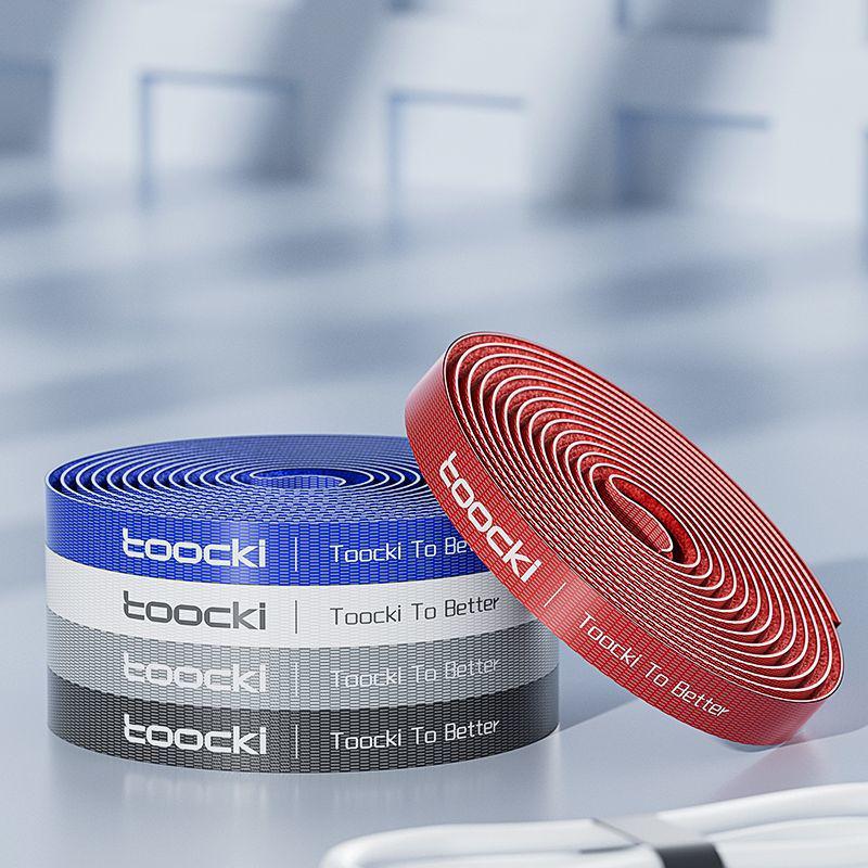 Hook & Loop Self-Adhesive Cable Organizer - Wall-Mounted Cord & Wire Ties