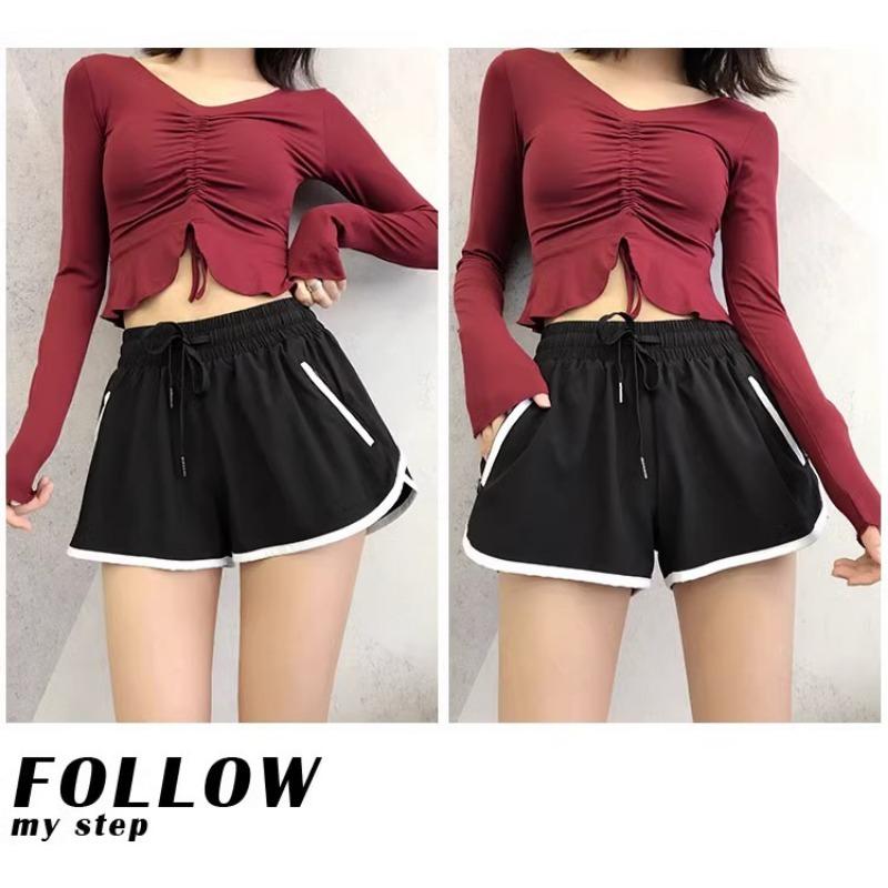 Summer Thin Professional Training Pilates Yoga Fitness Pants Anti-wear Breathable Quick Dry Loose Sports Shorts for Women