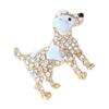 Elegant Dog Brooch Charm Animal Pin Dog Brooch Pin Sparkling Lapel Pin Alloy Texture Suitable for Stylish Backpack