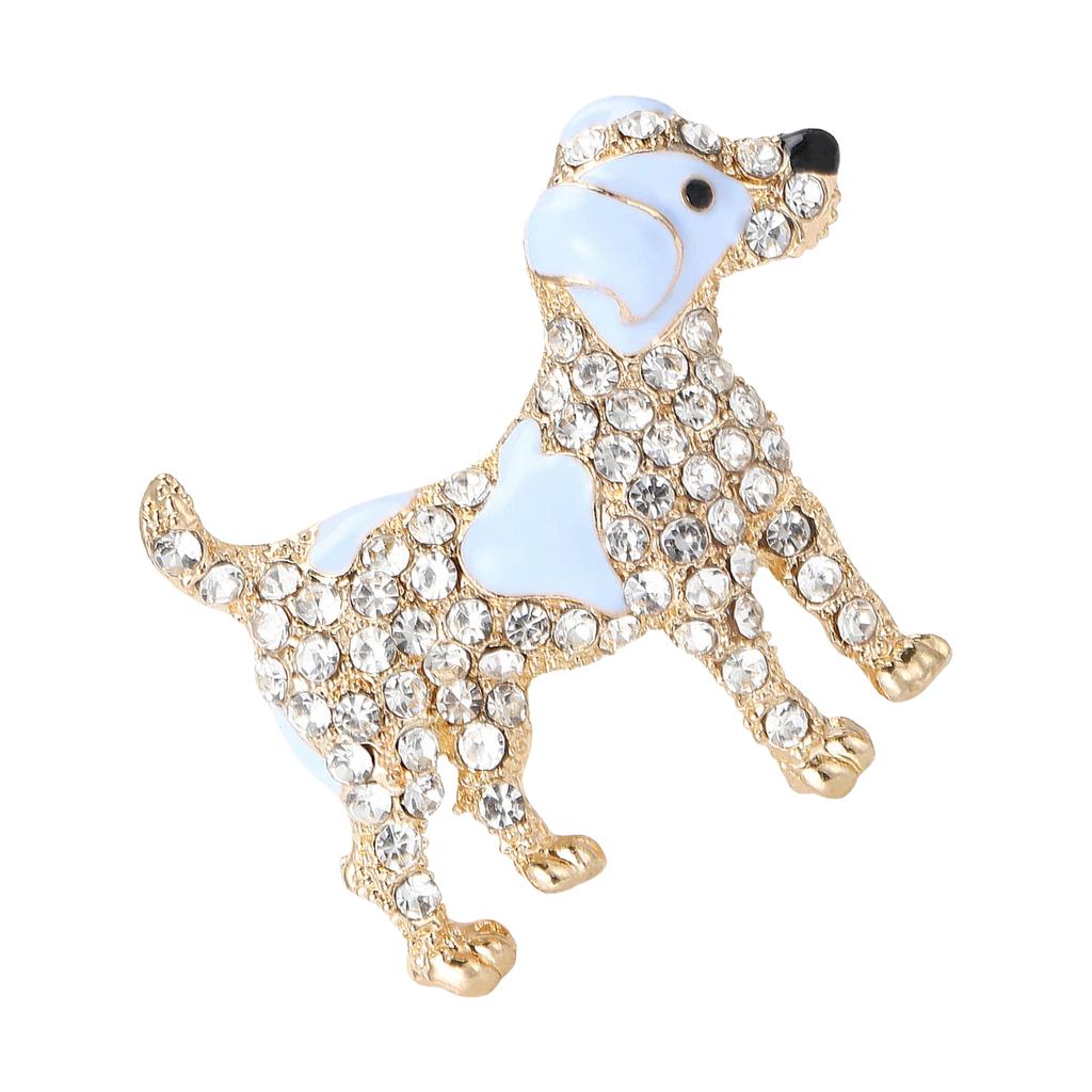 Elegant Dog Brooch Charm Animal Pin Dog Brooch Pin Sparkling Lapel Pin Alloy Texture Suitable for Stylish Backpack