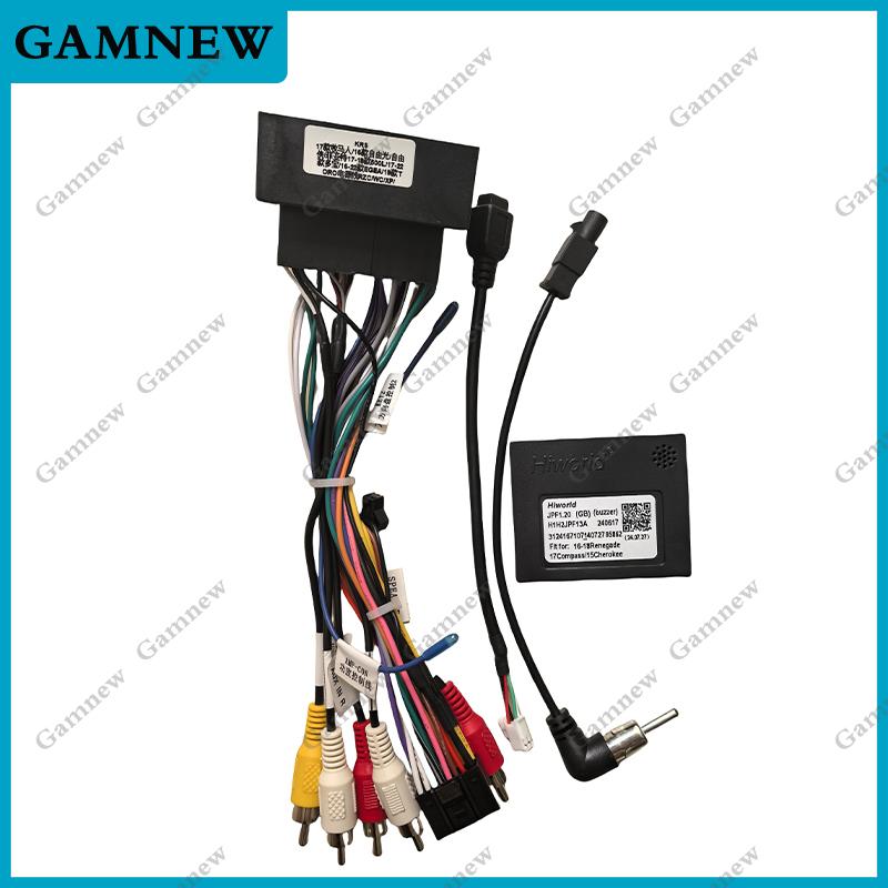 

Car 16pin Android Wiring Harness USB Cable With Canbus For Jeep Cherokee 15~19/Compass 2017+/Wrangler/Renegade Cable Canbus