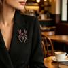 Halloween Arachnid Brooch Crystal Costume Pin Alloy Statement Lapel Accessory for Party Outfits, Coats and Bags