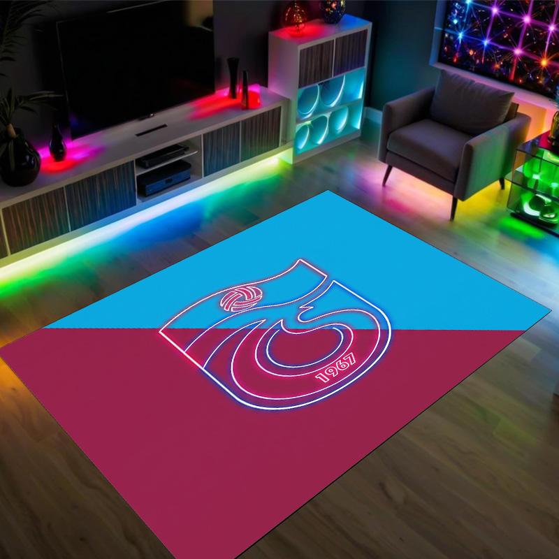 Trabzonspor FC Design Kristal Fluweel Tapijt Gezellig Niet?Antislip Bedrukt Tapijt Voor Slaapkamer Woonkamer Entree
