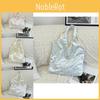 Stylish Soft Polyester Pearl Shine Bear Print Tote Bag In Trendy Colors For Everyday Use
