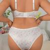 European and American Floral Plus Size Sexy Lingerie Set Pure Desire Push-up Bra Set
