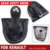 5 Speed Car Shift Gear Knob with Lever Gaitor Boot Cover For Renault Clio 4 IV 2012-2020 Accessories