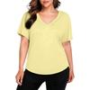 V Neck T Shirts for Women Casual Short Sleeve Shirts for Women Comfortable Spring Tops for Women Loose Fit Summer Tops for Women